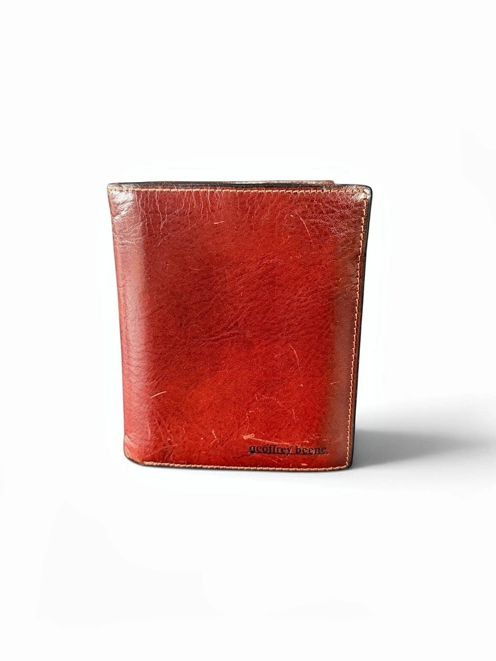 Geoffrey Beene Men's Genuine Leather Wallet in Medium Brown